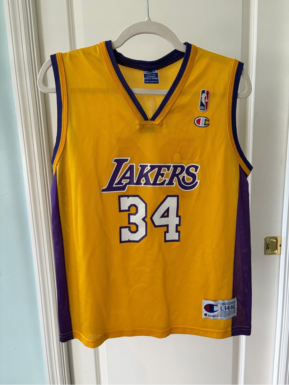 Vintage Champion Los Angeles Lakers #34 Shaq Jersey